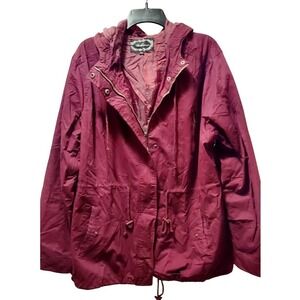 Ambience‎ Jackets Coats  Womens Red Burgundy Jacket Size Plus 3XL